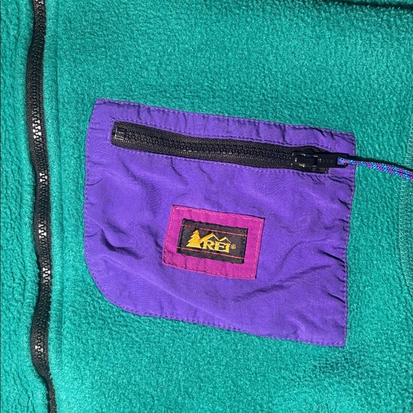 Vintage REI fleece teal fleece zip up sweater outdoor adventure jacket 90’s y2k - Picture 2 of 14